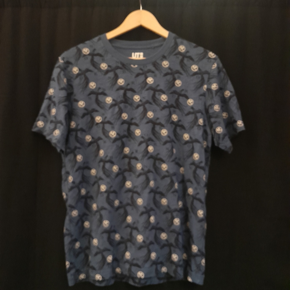 Uniqlo UT Saka Gura Mens T Shirt Blue Dassai Japanese Art Bird Dragon Size XL  .